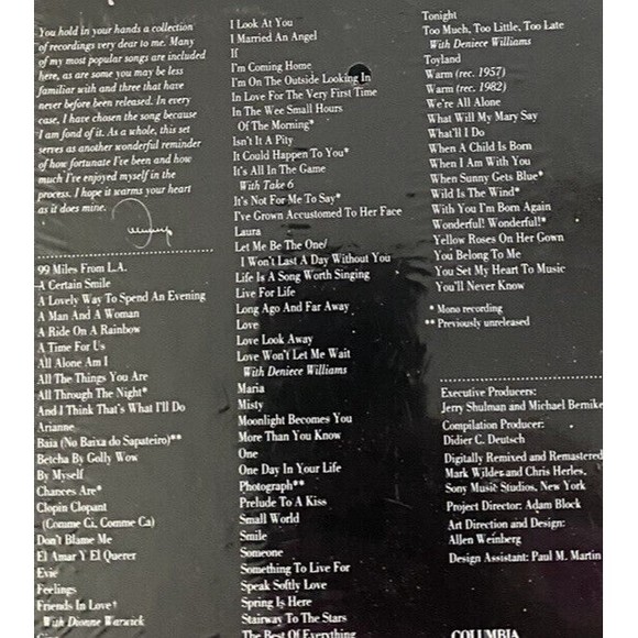 The Music of Johnny Mathis: A Personal Collection 4 CD Box Set 1993 NEW SEALED - Picture 3 of 4